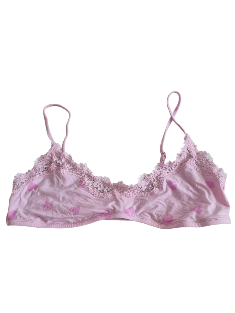 SKIMS Fits Everybody Scoop Heart Lace Bralette